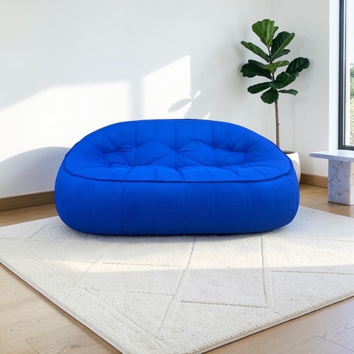 Sofa settee blue ottoman - settee, "