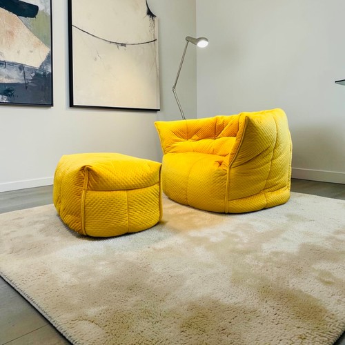Armchair with footstool