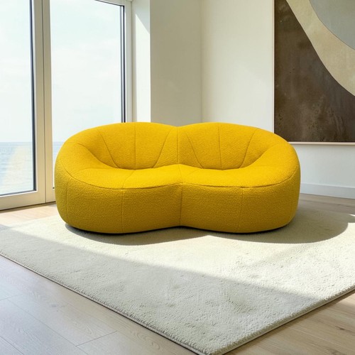 Sofa settee yellow design - sofa,