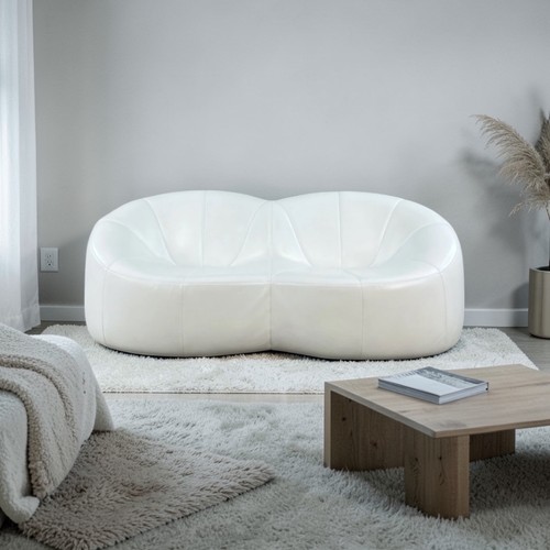 Sofa settee leather pumpkin - sofa,